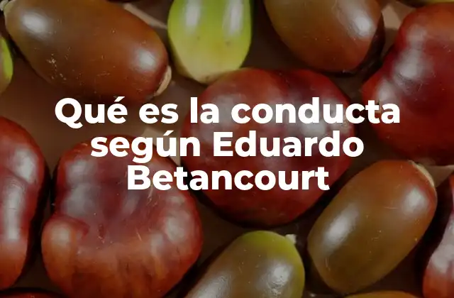La conducta como manifestación de la personalidad