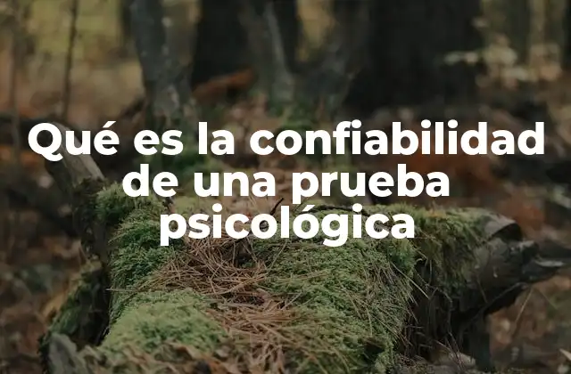 Qué es la Confiabilidad de una Prueba Psicológica