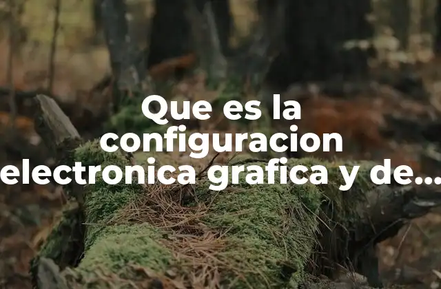 Que es la Configuracion Electronica Grafica y de Kernel