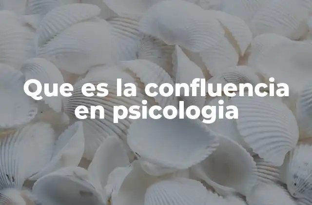Que es la Confluencia en Psicologia