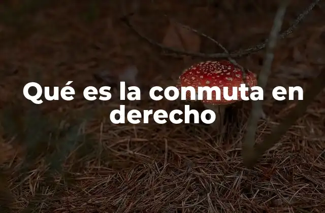 Qué es la Conmuta en Derecho