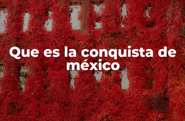 Que es la Conquista de México