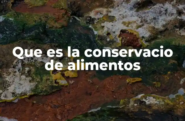 Que es la Conservacio de Alimentos