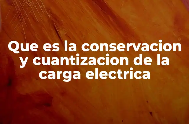 Que es la Conservacion y Cuantizacion de la Carga Electrica