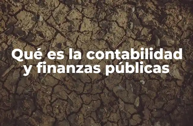 Qué es la Contabilidad y Finanzas Públicas
