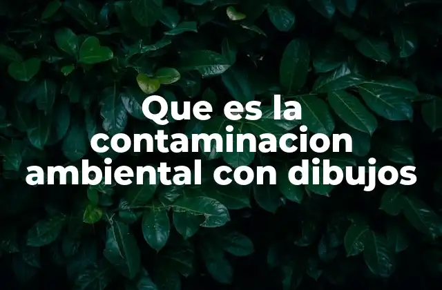Que es la Contaminacion Ambiental con Dibujos