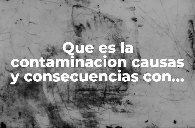 Que es la Contaminacion Causas y Consecuencias con Referencia