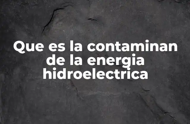 Impactos ambientales de los embalses y represas