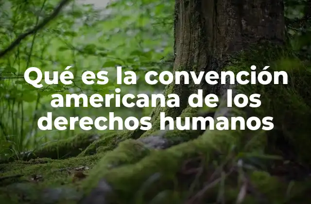 Qué es la Convención Americana de los Derechos Humanos