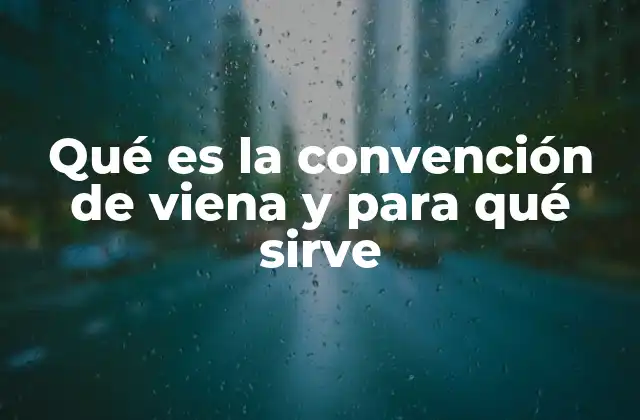 Qué es la Convención de Viena y para Qué Sirve