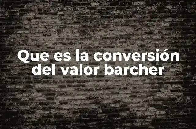 Que es la Conversión Del Valor Barcher 2 La importancia de la conversión en sistemas técnicos y financieros