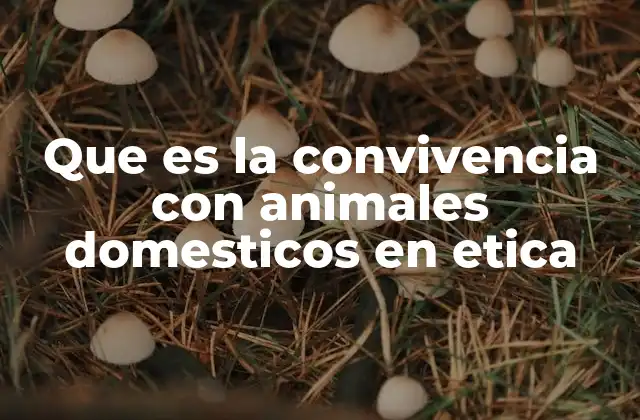 Que es la Convivencia con Animales Domesticos en Etica