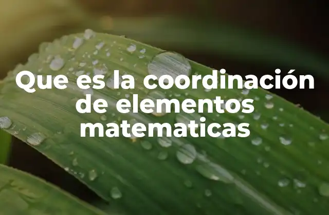 Que es la Coordinación de Elementos Matematicas 2 La importancia de los enlaces lógicos en sistemas matemáticos