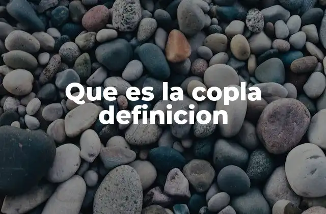Que es la Copla Definicion