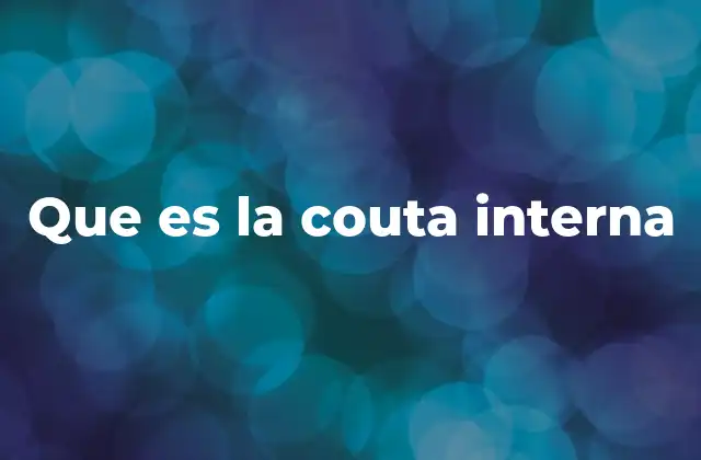 Que es la Couta Interna