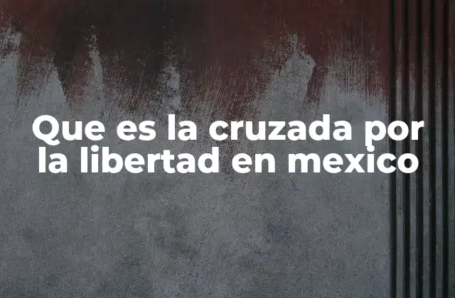 Que es la Cruzada por la Libertad en Mexico