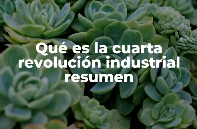 Qué es la Cuarta Revolución Industrial Resumen