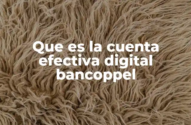 Que es la Cuenta Efectiva Digital Bancoppel