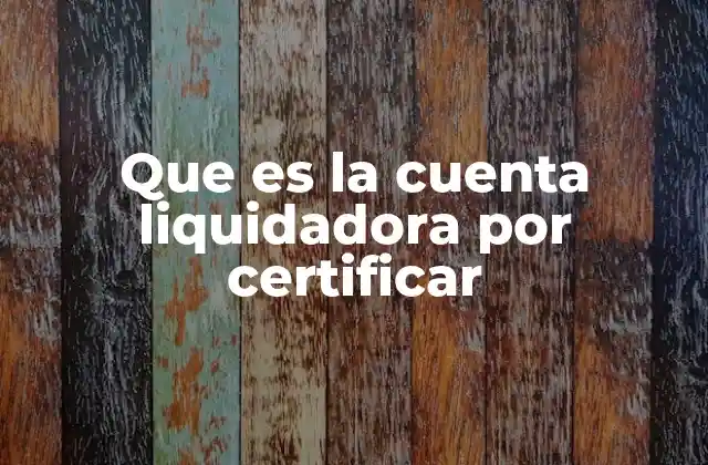 Que es la Cuenta Liquidadora por Certificar 2 El proceso de cierre en operaciones complejas