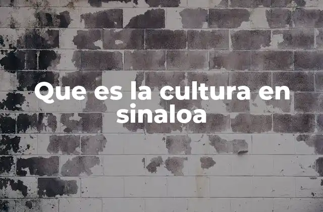 Que es la Cultura en Sinaloa