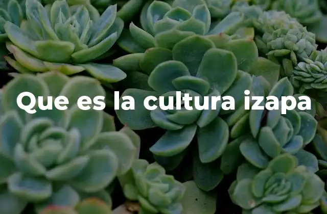 Que es la Cultura Izapa