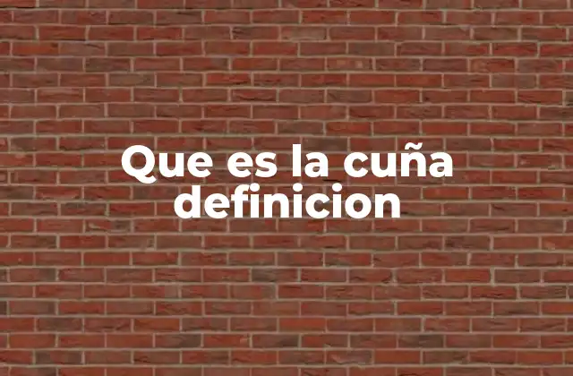 Que es la Cuña Definicion