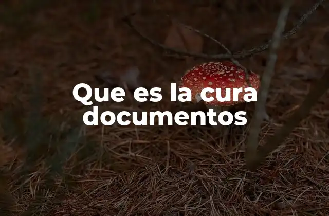 Que es la Cura Documentos