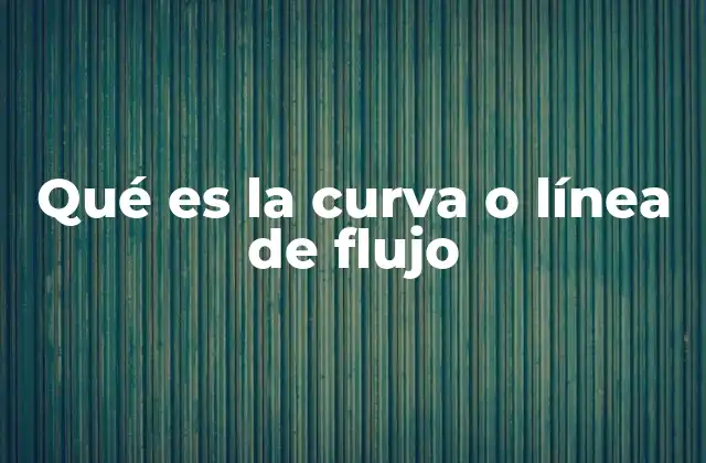 Qué es la Curva o Línea de Flujo