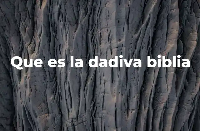 Que es la Dadiva Biblia