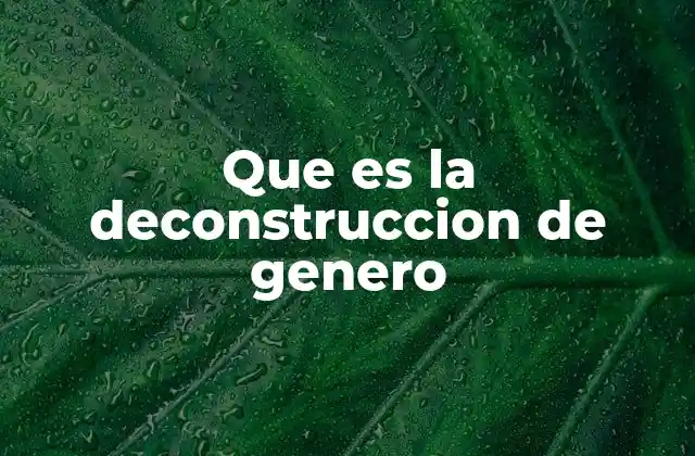 El género como construcción social