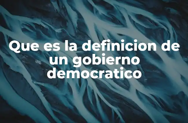 Que es la Definicion de un Gobierno Democratico