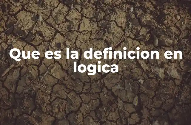 Que es la Definicion en Logica