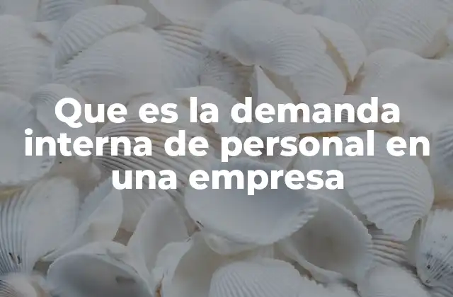 Que es la Demanda Interna de Personal en una Empresa