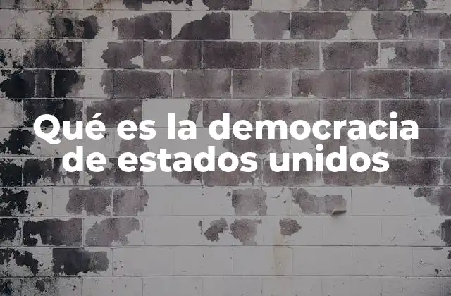 Qué es la Democracia de Estados Unidos