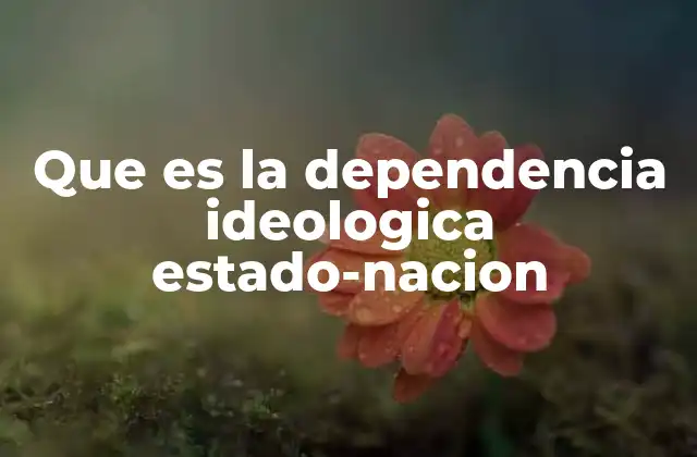 Que es la Dependencia Ideologica Estado-nacion