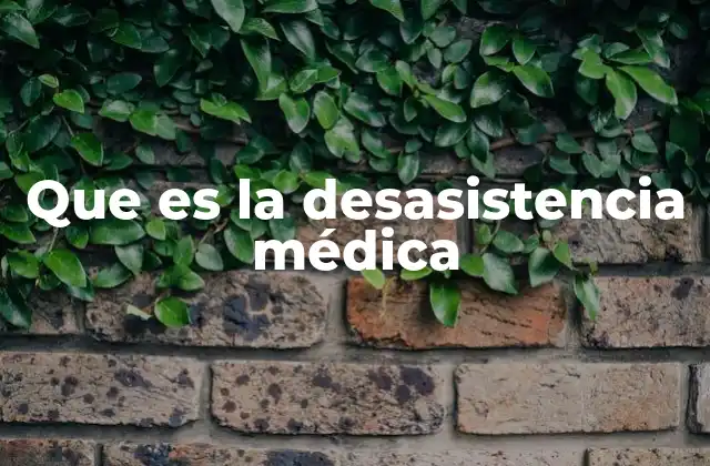 Que es la Desasistencia Médica