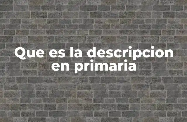 La importancia de la descripción en el desarrollo del niño