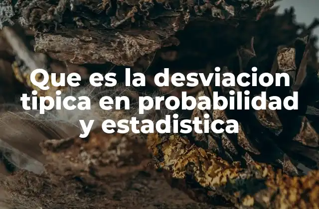 Que es la Desviacion Tipica en Probabilidad y Estadistica