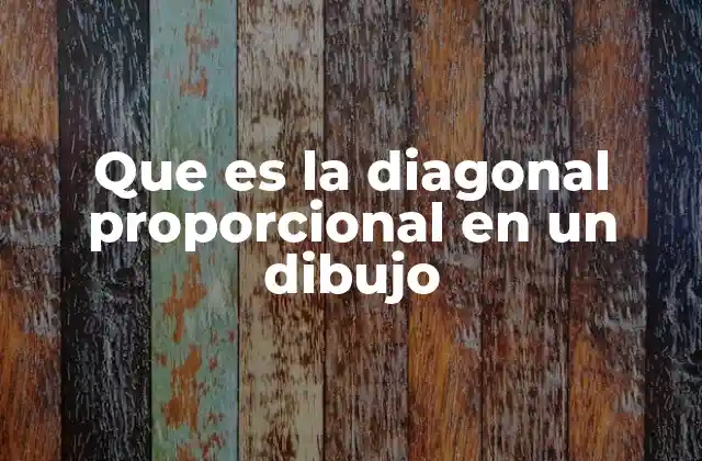 Que es la Diagonal Proporcional en un Dibujo