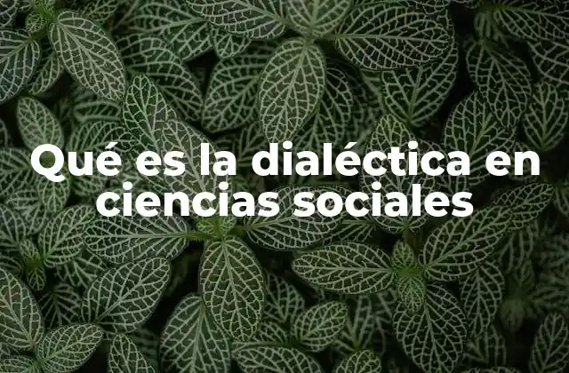 Qué es la Dialéctica en Ciencias Sociales