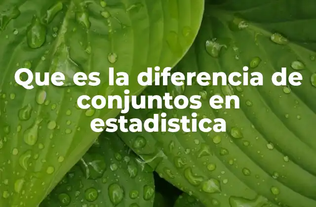 Cómo la diferencia de conjuntos facilita el análisis de datos