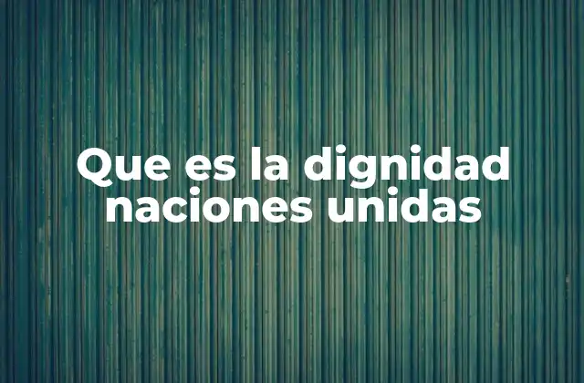 La dignidad como fundamento de los derechos humanos