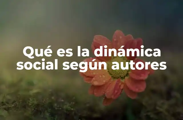 Qué es la Dinámica Social según Autores 2 La evolución de los conceptos sociales en el pensamiento contemporáneo