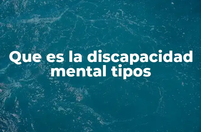 Características y manifestaciones de la discapacidad mental