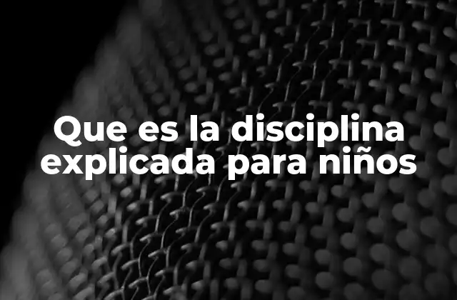 Que es la Disciplina Explicada para Niños