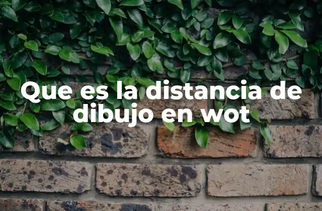 Que es la Distancia de Dibujo en Wot