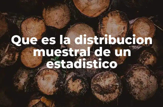 Que es la Distribucion Muestral de un Estadistico