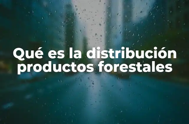 Qué es la Distribución Productos Forestales 2 La importancia de una cadena de suministro bien gestionada