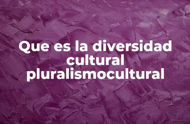 Que es la Diversidad Cultural Pluralismocultural