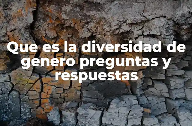 Que es la Diversidad de Genero Preguntas y Respuestas
